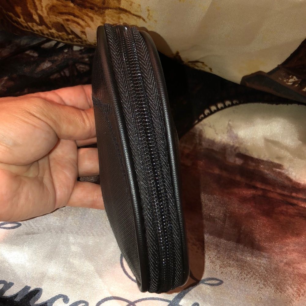 Patch Black Leather Small Zip Wallet - Picture 8 of 10